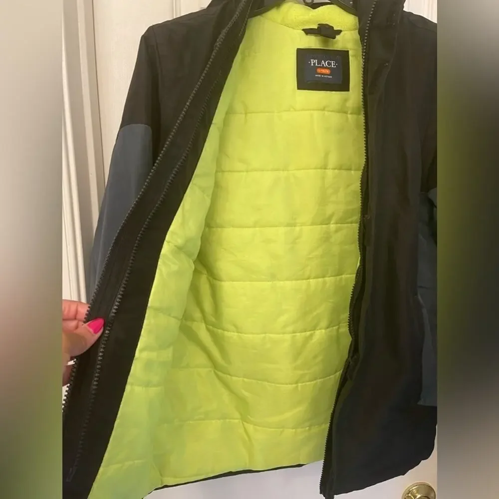 Children’s Place Boys Black and Grey Jacket size Large 10/12